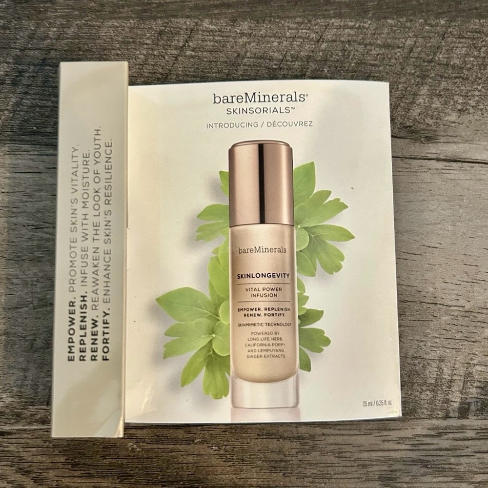 BareMinerals Skinsorials SkinLongevity “Vital Power Infusion”…Sz: 0.25 fl oz